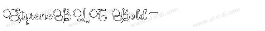 StyreneBLC Bold字体转换